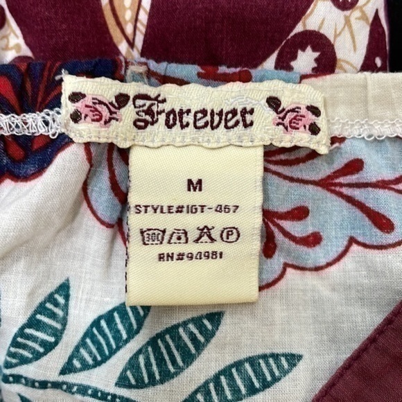 Forever 21 | Flower Print Bohemian Top - Picture 5 of 7